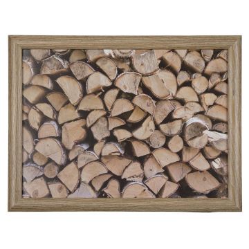Vassoio da ginocchio BJARKA, motivo ceppo di legno, marrone, 43x33x7 cm Vassoio da ginocchio BJARKA, motivo ceppo di legno, marrone, 43x33x7 cm