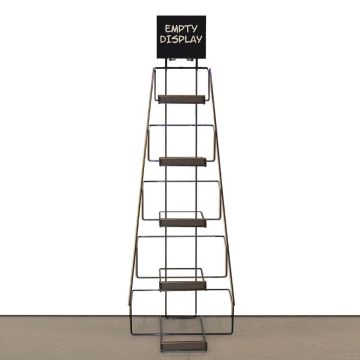 Scaffale da vendita in metallo KANEO, 5 ripiani, nero-marrone