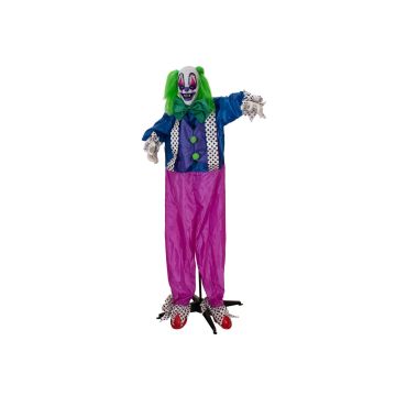 Clown da brivido di Halloween MOREDO con funzioni sonore e di movimento, LED, 50x70x160cm Clown da brivido di Halloween MOREDO con funzioni sonore e di movimento, LED, 50x70x160cm
