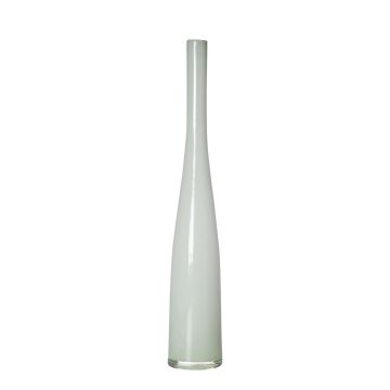 Vaso a bottiglia slanciato in vetro NASTASYA, bianco, 54 cm, Ø 9 cm Vaso a bottiglia slanciato in vetro NASTASYA, bianco, 54 cm, Ø 9 cm
