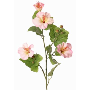 Ramo artificiale di ibisco TELSIMA con fiori, rosa chiaro, 80 cm