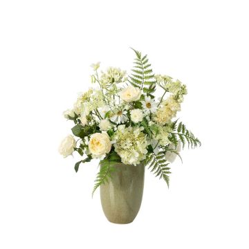 Mazzo di fiori decorativo FEME, bianco, 70 cm, Ø 45 cm Mazzo di fiori decorativo FEME, bianco, 70 cm, Ø 45 cm