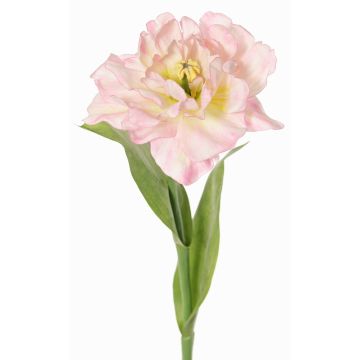 Tulipano artificiale a forma di pappagallo STEFANIE, rosa chiaro-giallo, 65 cm, Ø 14 cm