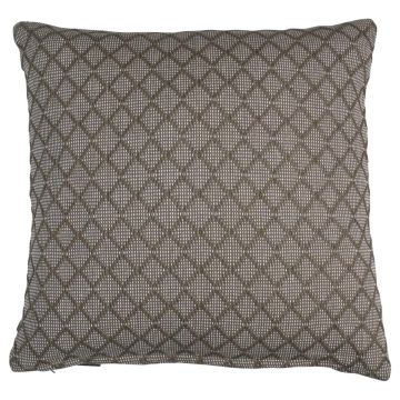 Cuscino motivo REMAN, marrone chiaro, motivo a quadri, 45x45cm