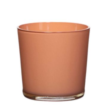 Vaso da fiori in vetro ALENA, pesca, 11cm, Ø11,5cm Vaso da fiori in vetro ALENA, pesca, 11cm, Ø11,5cm