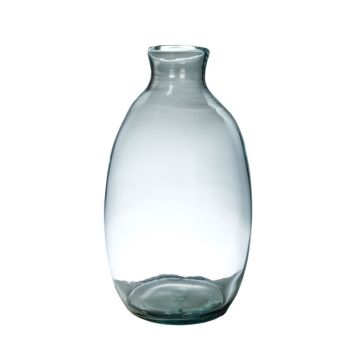Vaso a bottiglia NERRASITA di vetro, con scanalature, riciclato, trasparente, 29,5cm, Ø18cm Vaso a bottiglia NERRASITA di vetro, con scanalature, riciclato, trasparente, 29,5cm, Ø18cm