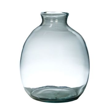 Vaso a bottiglia NERRASITA di vetro, con scanalature, riciclato, trasparente, 26,5cm, Ø23,5cm Vaso a bottiglia NERRASITA di vetro, con scanalature, riciclato, trasparente, 26,5cm, Ø23,5cm