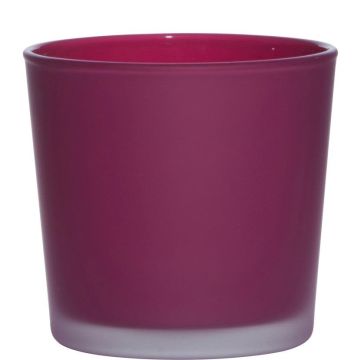 Fioriera in vetro ALENA FROST, magenta opaco, 11cm, Ø11,5cm