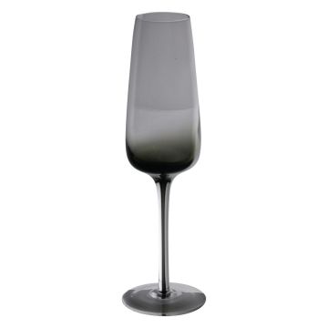 Bicchiere da champagne LUCIEL, grigio-trasparente, 23cm, Ø7cm