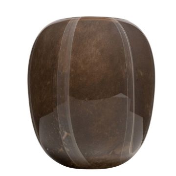 Vaso in vetro ITZIAR con motivo, marrone-oro, 26cm, Ø22cm