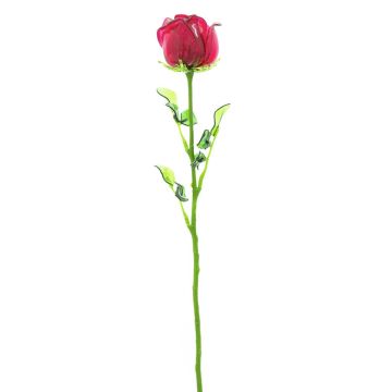 Rosa in plastica EVARISTO effetto vetro, 12 pezzi, rosso bordeaux, 80 cm Rosa in plastica EVARISTO effetto vetro, 12 pezzi, rosso bordeaux, 80 cm