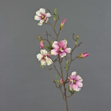Ramo di magnolia finta MARGA, rosa-fucsia, 80cm, Ø6-8cm