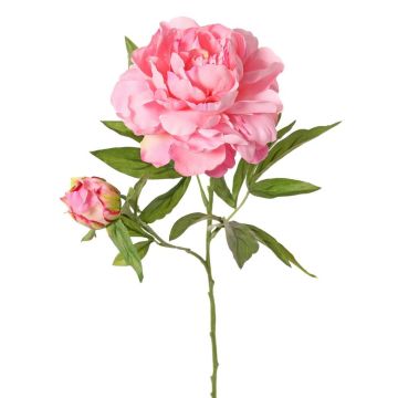 Fiore artificiale di peonia WARDUAN, Eco Collection, rosa, 65 cm, Ø 15 cm