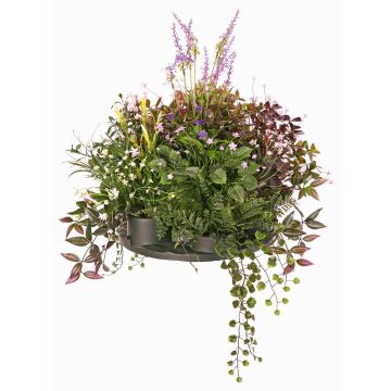 Composizione floreale artificiale con lavanda e impatiens DANFIR, menta, trifoglio, felce, bianco-lilla-verde, 50cm, Ø32cm Composizione floreale artificiale con lavanda e impatiens DANFIR, menta, trifoglio, felce, bianco-lilla-verde, 50cm, Ø32cm