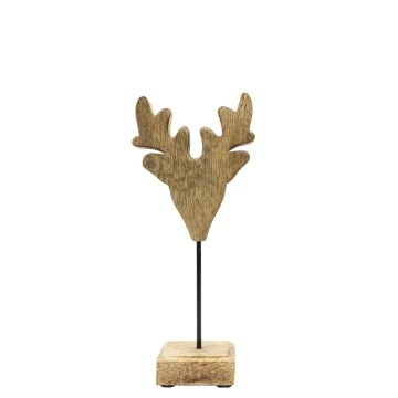 Figura decorativa a forma di cervo in legno LINDAL, base in legno, colore naturale, 11x7x26 cm Figura decorativa a forma di cervo in legno LINDAL, base in legno, colore naturale, 11x7x26 cm