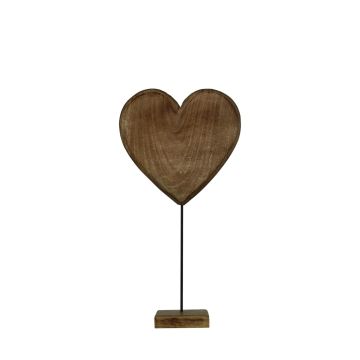 Figurina decorativa a forma di cuore in legno LINDAL, base in legno, naturale, 12x12x27 cm Figurina decorativa a forma di cuore in legno LINDAL, base in legno, naturale, 12x12x27 cm
