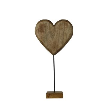 Figura decorativa a forma di cuore in legno LINDAL, base in legno, naturale, 18x8x35 cm Figura decorativa a forma di cuore in legno LINDAL, base in legno, naturale, 18x8x35 cm
