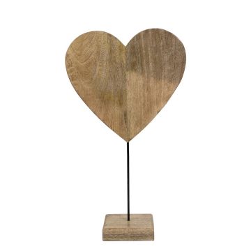 Figurina decorativa a forma di cuore in legno LINDAL, base in legno, naturale, 35x15x62 cm Figurina decorativa a forma di cuore in legno LINDAL, base in legno, naturale, 35x15x62 cm