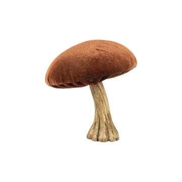 Figurina decorativa a forma di fungo ARNAH, velluto, color ruggine, 10 cm Figurina decorativa a forma di fungo ARNAH, velluto, color ruggine, 10 cm