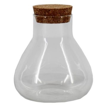 Barattolo in vetro PEPPA con coperchio in sughero, trasparente, 11,5 cm, Ø 10,3 cm Barattolo in vetro PEPPA con coperchio in sughero, trasparente, 11,5 cm, Ø 10,3 cm