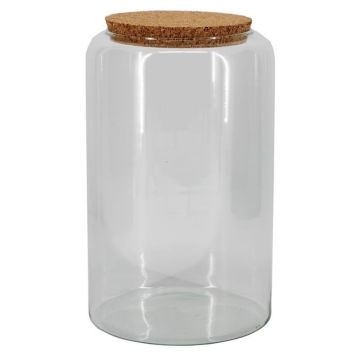 Barattolo KEDAR con coperchio in sughero, trasparente, 30 cm, Ø 19 cm Barattolo KEDAR con coperchio in sughero, trasparente, 30 cm, Ø 19 cm