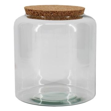 Barattolo KEDAR con coperchio in sughero, trasparente, 20 cm, Ø 19 cm Barattolo KEDAR con coperchio in sughero, trasparente, 20 cm, Ø 19 cm