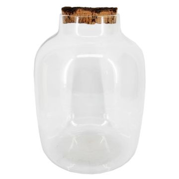 Barattolo RYZEL con coperchio in sughero, trasparente, 34 cm, Ø 24 cm