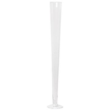 Vaso da terra in vetro WANJA su piedistallo, trasparente, 40 cm, Ø 11 cm Vaso da terra in vetro WANJA su piedistallo, trasparente, 40 cm, Ø 11 cm