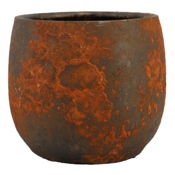 Vaso da fiori in ceramica AROON con venature, marrone ruggine, 26 cm, Ø 29 cm Vaso da fiori in ceramica AROON con venature, marrone ruggine, 26 cm, Ø 29 cm