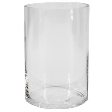 Vaso cilindrico in vetro SANSA OCEAN, riciclato, trasparente, 15 cm, Ø 10 cm Vaso cilindrico in vetro SANSA OCEAN, riciclato, trasparente, 15 cm, Ø 10 cm