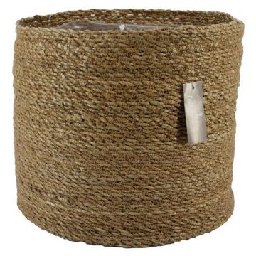 Cesto in alghe marine AMPARO, beige, 30cm, Ø32cm