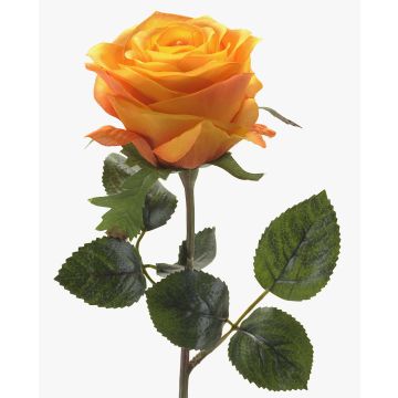 Rosa finta SIMONY, giallo-arancione, 45cm, Ø8cm