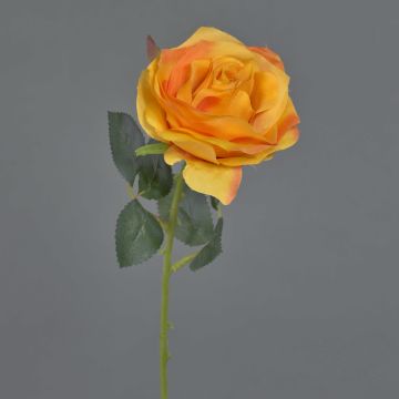 Rosa finta SIMONY, giallo-arancione, 45cm, Ø8cm