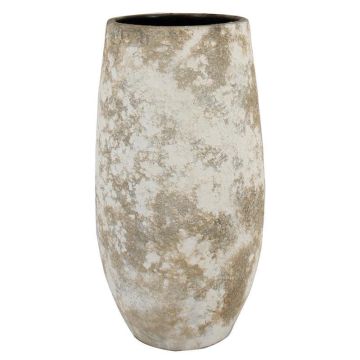 Vaso da fiori in ceramica AROON con venature, bianco antico, 50 cm, Ø 26 cm Vaso da fiori in ceramica AROON con venature, bianco antico, 50 cm, Ø 26 cm