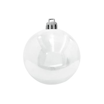 Pallina di Natale TEODORA, 4 pezzi, bianco brillante, Ø10cm Pallina di Natale TEODORA, 4 pezzi, bianco brillante, Ø10cm