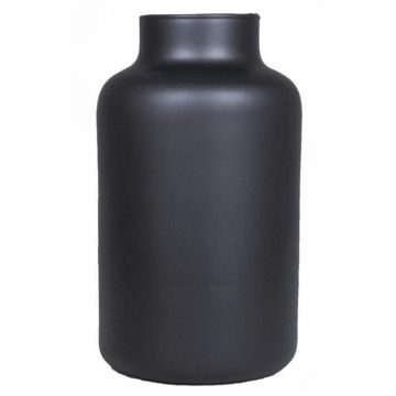 Vaso da fiori SIARA in vetro, nero-opaco, 25cm, Ø15cm