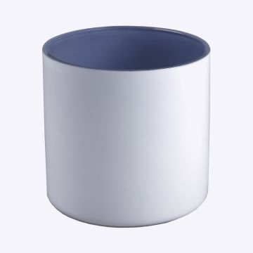 Vetro per candele EVITA, bianco opaco, 11cm, Ø11,5cm