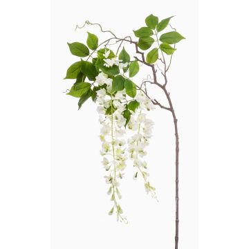 Fiore artificiale grande, ramo di glicine NISSRINE con fiori, bianco, 145cm