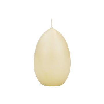 Candela di uovo di Pasqua LEONITA, crema, 9cm, 6cm, 16h - Made in Germany