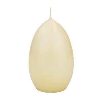 Candela di uovo di Pasqua LEONITA, crema, 12cm, 8cm, 40h - Made in Germany