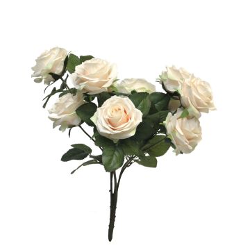 Fiore artificiale cespuglio di rose KAILIN su stelo, crema-rosa, 40cm Fiore artificiale cespuglio di rose KAILIN su stelo, crema-rosa, 40cm