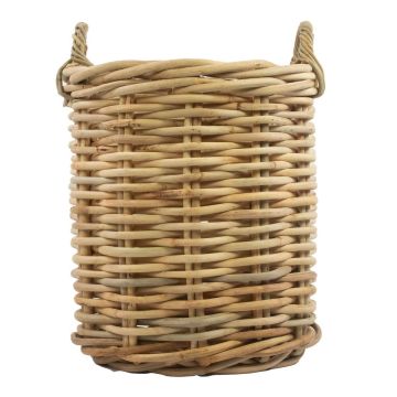 Cesto rotondo in rattan BENIGNO con manici, marrone, 59 cm, Ø 44 cm Cesto rotondo in rattan BENIGNO con manici, marrone, 59 cm, Ø 44 cm