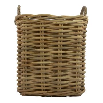 Cesto quadrato in rattan BENIGNO con manici, marrone, 44x44x59 cm Cesto quadrato in rattan BENIGNO con manici, marrone, 44x44x59 cm
