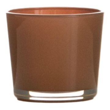 Vaso da fiori in vetro ALENA, marrone caramello, 19 cm, Ø 19 cm Vaso da fiori in vetro ALENA, marrone caramello, 19 cm, Ø 19 cm