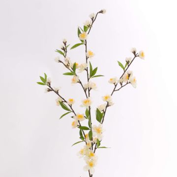 Ramo finto di fiori di ciliegio KATHRIN, fiorito, bianco, 65cm