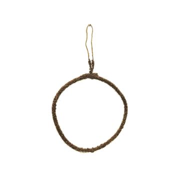 Anello metallico decorativo HELIJIA da appendere, floccato, marrone, Ø 15 cm Anello metallico decorativo HELIJIA da appendere, floccato, marrone, Ø 15 cm