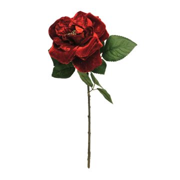 Rosa in tessuto YUFAN, rossa, 45 cm, Ø 13 cm Rosa in tessuto YUFAN, rossa, 45 cm, Ø 13 cm