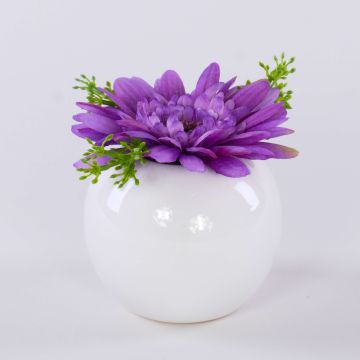 Gerbera in velluto IMINA in vaso di ceramica, viola, 12 cm, Ø 15 cm Gerbera in velluto IMINA in vaso di ceramica, viola, 12 cm, Ø 15 cm