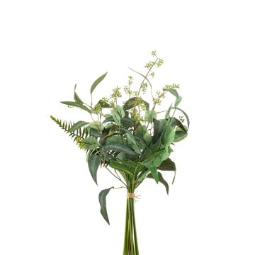 Mazzo di felci e eucalipto artificiale ZIGU, con frutti, verde, 60 cm Mazzo di felci e eucalipto artificiale ZIGU, con frutti, verde, 60 cm