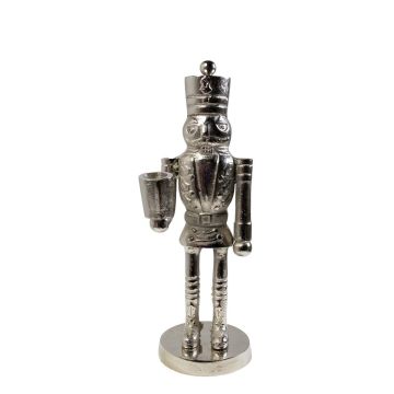 Figura decorativa Schiaccianoci argento RUNAR, 11,5x11x30cm